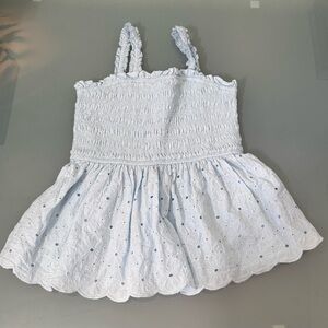 Altar'd State Sky Blue Ruffled Top